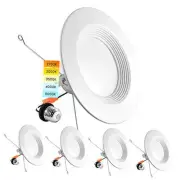 5/6 Inch LED Recessed Retrofit Downlight, 14W=90W, CCT Color Selectable 2700K