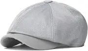 [YAMEE] Mesh 8-Panel Pork Pie Hats for Men Boy Cap Breathable Summer Hat Adjustable