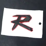 1x Red Glossy Black R Metal Badge Sticker Emblem Decal Racing Power Turbo Luxury (for: Renault)