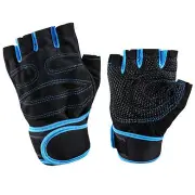 1 Pair Neoprene Sports Weight Lifting Gloves Anti-slip Half Fingers Gloves Exercise Training Fitness Gloves L SIZE