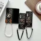 For Samsung Galaxy Z Fold 6 Fold 5 Fold 4 Fold 3 Retro Luxury PU Leather Case