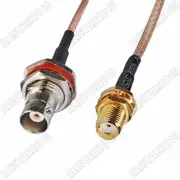 RG316 1.5M BNC Female Jack Bulkhead O-Ring to SMA Female RF Pigtail Jumper Cable