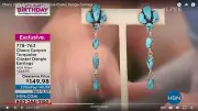 Chaco Canyon Sterling Silver Kingman Turquoise Cluster Dangle Earrings HSN $334