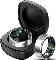 Smart Ring Fitness Tracker Heart Rate Monitor Sleep Tracker Gesture Control Fitness Rings Blood Pressure Pedometer Calories Step Counter Waterproof Health Smart Rings for Women Men with Charging Case