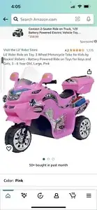 Ride on Toy, 3 Wheel Motorcycle Trike for Kids by Rockin' Rollers – Pink