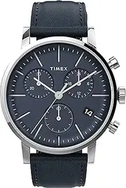 [Timex] Midtown Men's 40mm Chrono SST Case Blue Strap Blue Dial