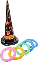 JUMPLAWN Witch Hat Toss Ring Game Toys Inflatable Ring Toss Toys for Children Halloween Party Supplies Throwing Game Props
