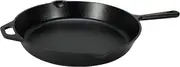 Amazon Basics Pre Seasoned Cast Iron Skillet, 2.6 Liters, 38cm, Black