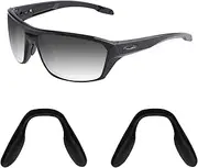 Acefrog 2 Pieces Upgraded Nose Pads for Oakley Split Shot OO9416, Crossrange OO9371, Targetline OO9397 OO9398 Sunglasses, Push-in Nose Piece Replacement, Anti-Slip, Black, Black