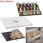 Spice Rack Drawer Organizer for Kitchen, Plastic Adjustable Tray Insert 4 Tier