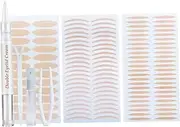 Eyelid Tape, 480 Pcs 3 Styles Instant Eyelid Lifter Strips, Waterproof and Invisible Double Eyelid Tape for Hooded Eyes, Droopy, Uneven or Monolids Eyes Double Eyelid Tape