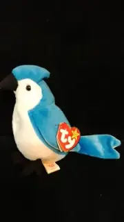 Vintage blue Rocket TY Beanie Baby - #211 NWT PE Pellets