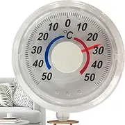 Thermograph - Transparent Window Thermograph | Outdoor Analog Thermograph | Wall Indoor Thermograph | Two Color Scale Thermometer | Dormitory Thermometer for Bathroom Dormitory