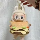 POP MART LABUBU The Monsters Plush Doll Hamburg Cow Toast Cartoon Clothes No Toy