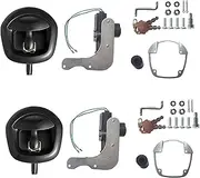 MAX COOL Truck Tool Box Lock, Trailer Door Lock with 2 Keys, 12V Power Operated Black Whale Tail T Handle Lock for Trailer Canopy, Door Latch Replacement Kit for Camper Horse Trailer Cargo Hauler