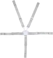 5 Point Baby Safety Strap Belt, Safety and Comfort Material Universal High Chair Straps Sturdy Portable for Pushchair for Stroller(White Button 5-Point Strap)