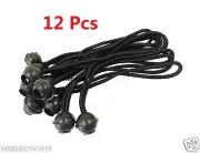 (12pc) 6" Ball BUNGEE Cord Tarp Bungee Tie Down Strap Bungi Canopy Straps