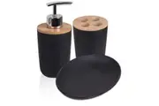 White Magic Eco Basics 3 in 1 Vanity Bathroom Set Black