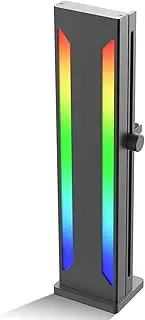 ARGB GPU Support Bracket, Adjustable Sliding Aluminium Alloy Magnetic GPU Holder for Desktop Graphic Card, Compatible with Almost Chassis (Black)