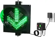 Red/Green Traffic Stop Light, with Control Button,300mm(12inch) Industrial LED Traffic Light,Warning X/Arrow Light, Signal Lamp for Wall, for Road, Toll Station, Indicator, Plug & Play