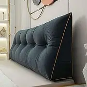 Sofa Slipcovers Triangular Wedge Pillow with Lumbar Support for Rest and Reading Large Size Headboard Cushion for Sofa Daybed Rock Blue Positioning Bolster 80x50x20cm