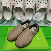 在飛比找蝦皮購物優惠-CROCS男鞋帆布鞋男低幫正品沃盧懶人休閒鞋一腳蹬便鞋207