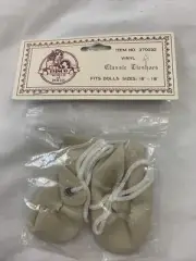 IMSCO World of Dolls Beige Classic Tie Shoes Vinyl for 16"-18" Doll NOS 370032