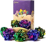 Chiwava 24PCS 2.4" Mylar Balls Shiny Crinkle Cat Toys Ball Kitten Crackle Lightweight Play Assorted Color