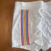 NEW PJ Salvage Medium Cloud Lounge Pajama Shorts Red Blue Yellow Side Stripe