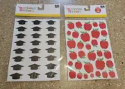 2 Packs Assorted Yearbook Sticker Packs 4 Sheets Total Target 48 Stickers