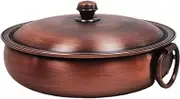 China Copper Chafing Dish Cooking Pot Induction Pans Handmade Noodles Pot Copper Hot Pot with Lid，Copper Chafing Dish, Copper Hot Pot, Ramen Pot, Traditional Induction Pot, Thick with Lid