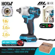 Hormy Brushless Cordless Electric Impact Wrench 280N.m Driver Motor Hand Drill S