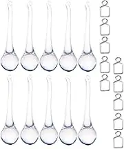 H&D 10pcs 5.9inch Large Crystal Raindrop Chandelier Prisms Hanging Drops Pendants DIY Parts (Clear)