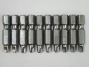 LOT of 10 Tri-Wing 1/4 Bit Fastner TW-3 Bit