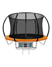 [Everfit] 8FT Trampoline Round Trampolines Kids Present Gift Enclosure Safety Net Pad Outdoor Orange