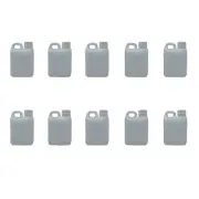 10x 1L Natural Bottle HDPE + TE Cap Jerry Can - Empty Plastic Chemical Food