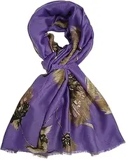 [GFM] Women's Leaves Floral Abstract Print Spring Summer Scarf (FP3)