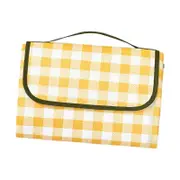 Camping Blanket Picnic Blanket Water Resistant Folded Fashion Beach Mat Picnic Mat for Park Family Outings Yard Garden Summer Yellow