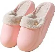 [HANDKEI] Rabbit slippers, detachable and washable anti slip cotton slippers, women's plush warm indoor slippers