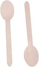 OKUMEYR Mini Serving Spoons in Beech Long Stirring Utensils Semi-Finished DIY Wood Spoons for Art Classes
