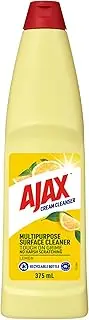 Ajax Cream Cleanser, 375mL, Lemon, Kitchen and Bathroom Cleaner, Tough on Grime