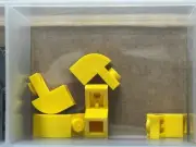 LEGO Parts - Yellow Slope, Curved 2 x 1 x 1 1/3 Recessed Stud - No 6091 - QTY 5