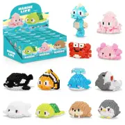 Ocean Animal Building Blocks, 12 Styles Micro Mini Party Favor Building Sets,...