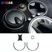 Carbon Fiber Cigarette Lighter Cup Holder Trim Cover For MINI Cooper R55 R56 R57 (for: Mini)
