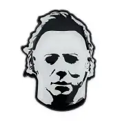 Halloween Michael Myers Mask Metal Car Emblem White