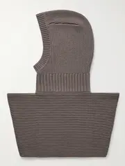 [Arch4] Arch4 - August Ribbed Cashmere Balaclava - Mushroom - One size One size Neutrals