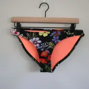 NWT Triangl Black Floral Bikini Bottoms Size Medium