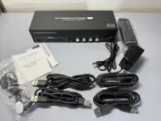 4K144Hz HDMI + 2 Displayport KVM Switch 3 Monitors 4 Computers 8K KVM Switche...