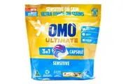 OMO Ultimate Laundry Detergent Capsules 3 in 1 Sensitive Pack of 28's