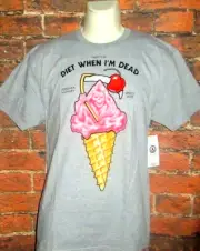 MENS NEFF ICE CREAM GRAY T-SHIRT SIZE M